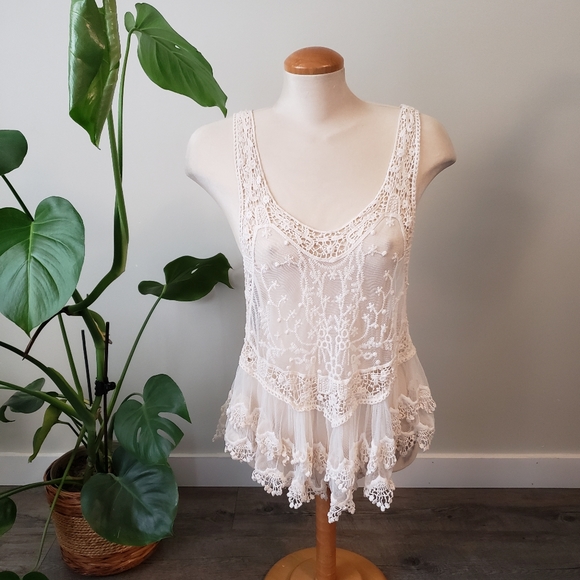 Sans Souci Tops - SANS SOUCI |Boho Lace Loose Fit Top